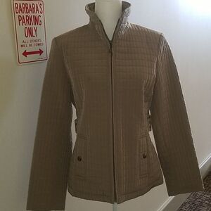 GALLERY QUILTED TAN JACKET- SZ M  NWOT